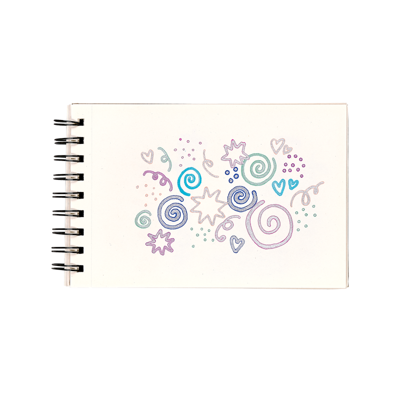 silver linings outline markers - set of 6