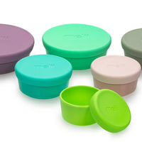 Stacking & Nesting Containers with Silicone Lids