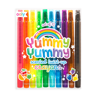 yummy yummy scented twist-up crayons - set of 10