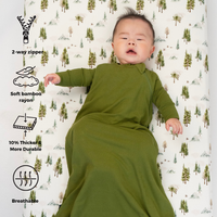 1.0 TOG Ribbed Bamboo Sleep Sack - Olive Green