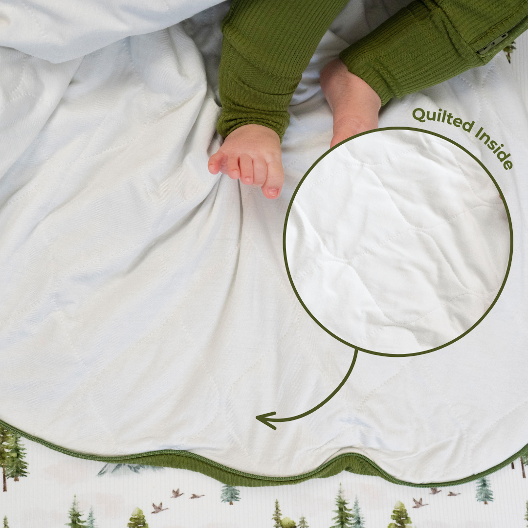 1.0 TOG Ribbed Bamboo Sleep Sack - Olive Green