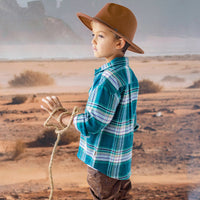 Brown felt fedora hat, child