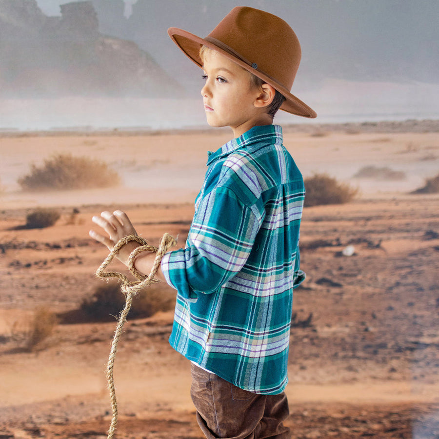 Brown felt fedora hat, child