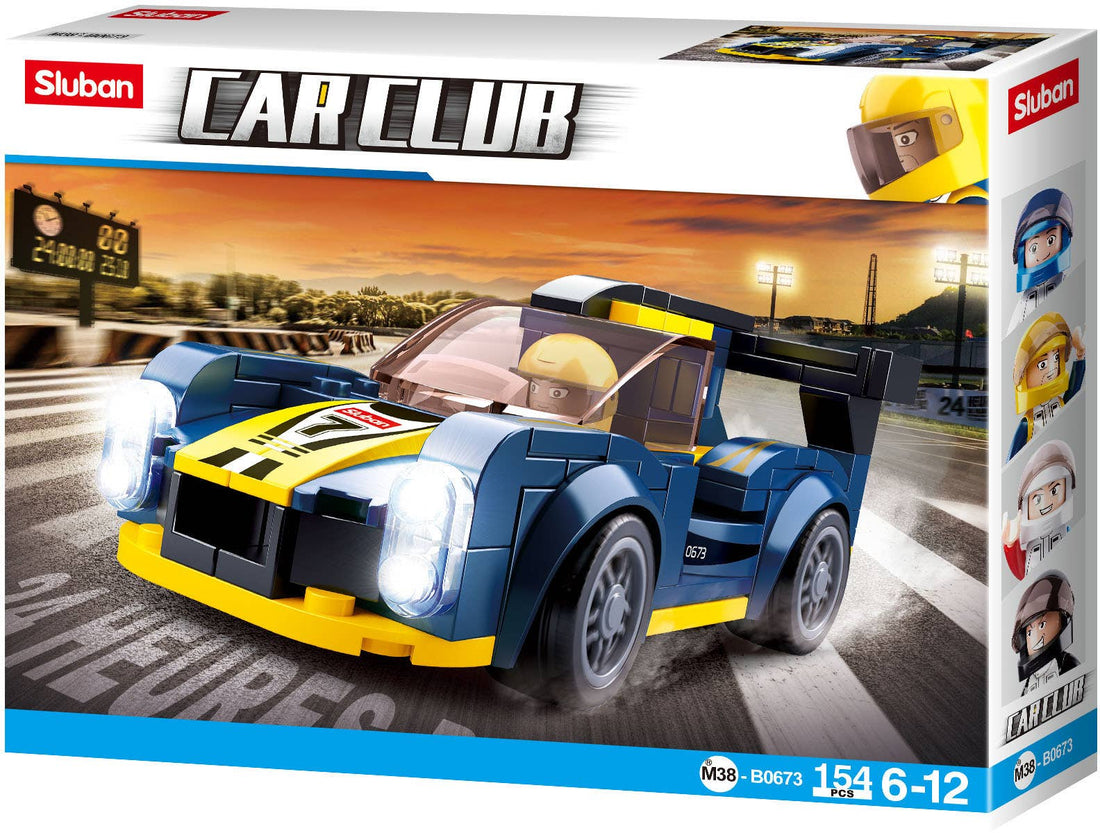 Car Club Building Brick Kit, LeMans Car (154 Pcs)