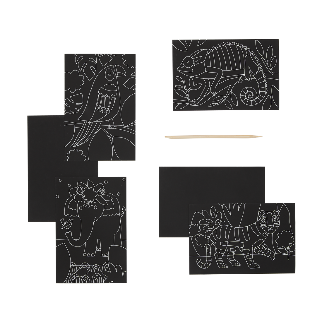 jungle fun scratch and scribble mini scratch art kit