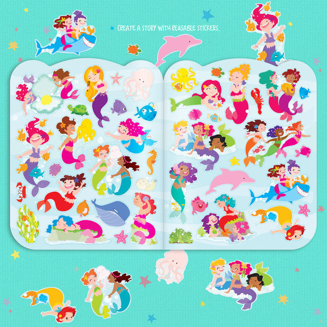 Dry Erase Coloring Book - Magical Mermaids