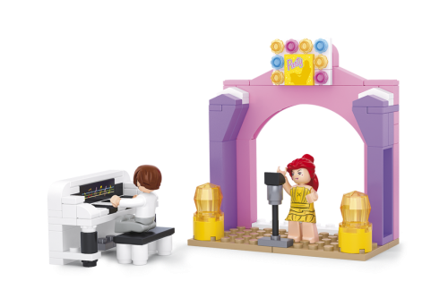Girl's Dream Piano Solo Stage Building Brick Kit (109 pcs)