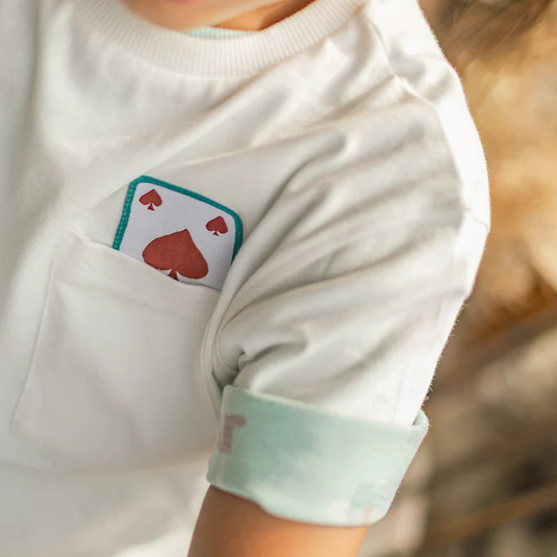 Cream T-shirt with back illustration, child