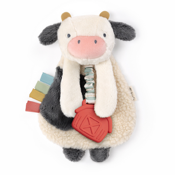 Itzy Lovey Plush with Silicone Teether Toy | Carmen the Cow