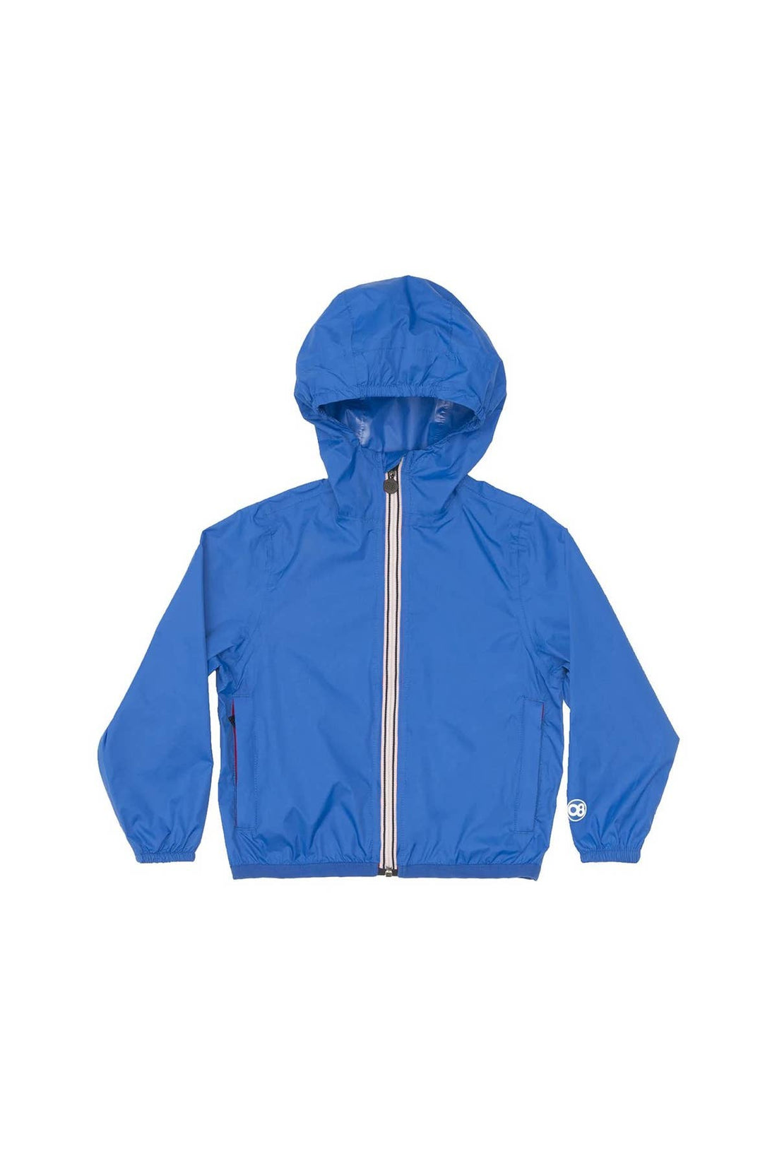 Kids royal blue full zip packable rain jacket and windbreaker [royal blue]