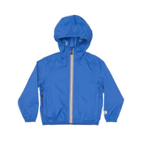 Kids royal blue full zip packable rain jacket and windbreaker [royal blue]