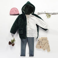 CREAM SHIRT WITH LONG SLEEVES IN SOFT POPLIN, CHILD