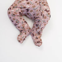 Footed Zipper Sleeper - Velvet Garden