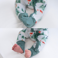 Footless Sleeper with Fold-over Cuffs - Sleigh Ride