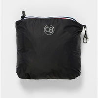 Sam - Kids Black Full Zip Packable Rain Jacket