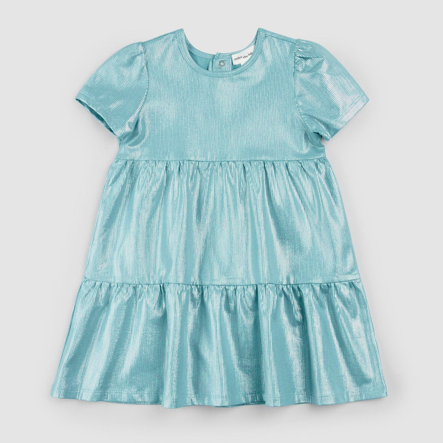 Tiered Reef Lamé Jersey Dress