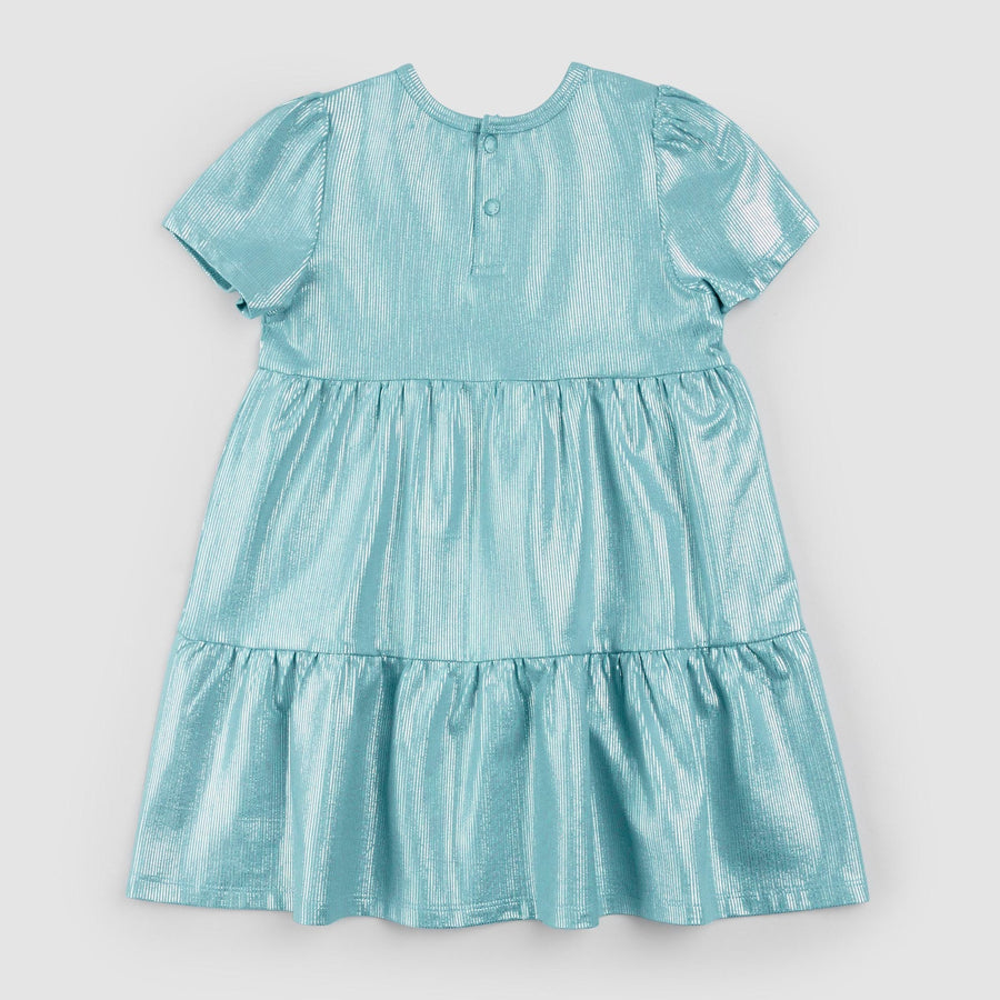 Tiered Reef Lamé Jersey Dress