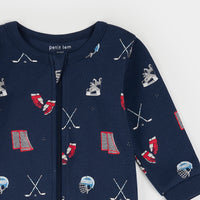 Goal Getters Print on Dress Blue Sleeper
