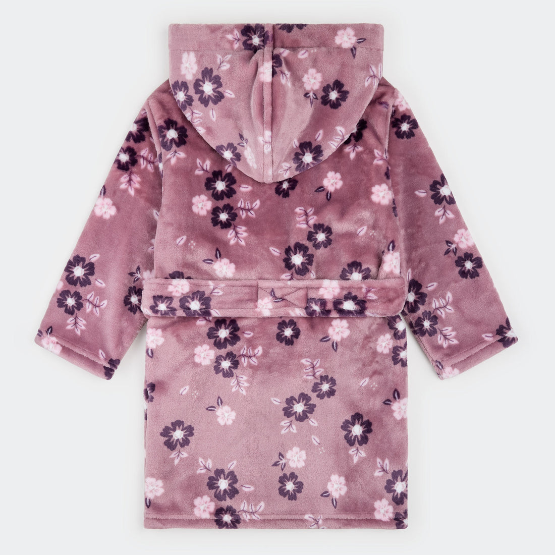 Floral Print on Twilight Plush Robe