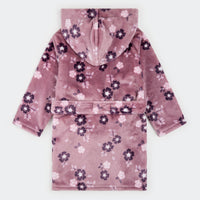 Floral Print on Twilight Plush Robe