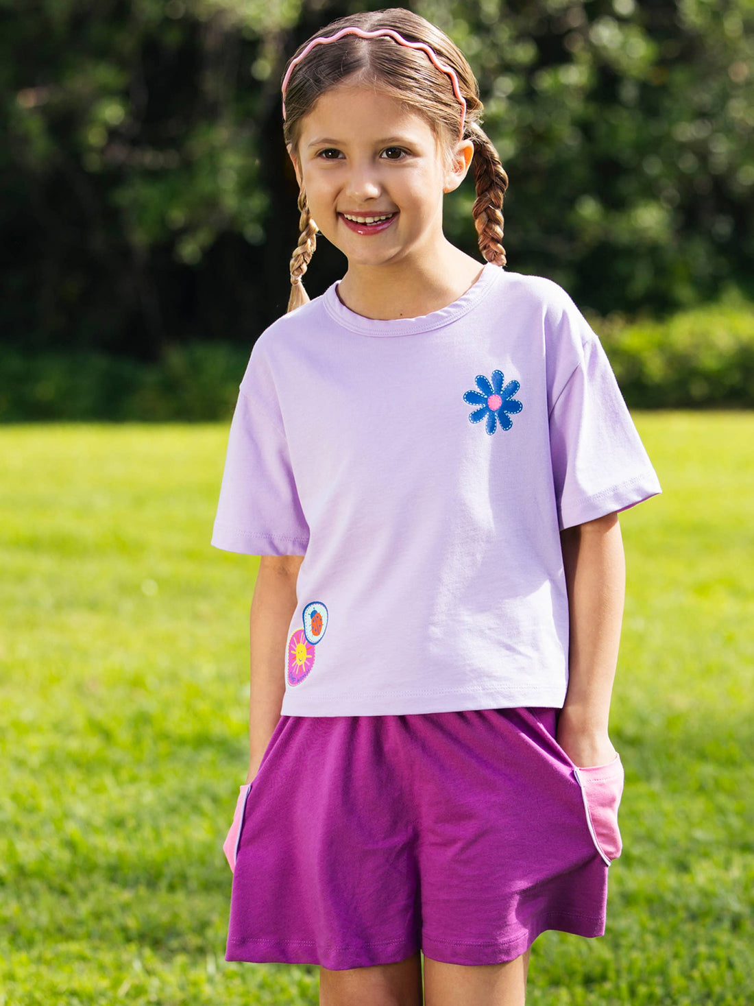 Pocket Skort | Girls Pull-On Skort | Built-In Shorts Skirt [Multiple Colors]
