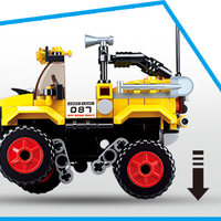 Car Club Offroad Car Building Brick Kit, Yellow (149 pcs)