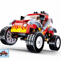 Off-Road Red Monster Car Building Brick Kit (150 pcs)