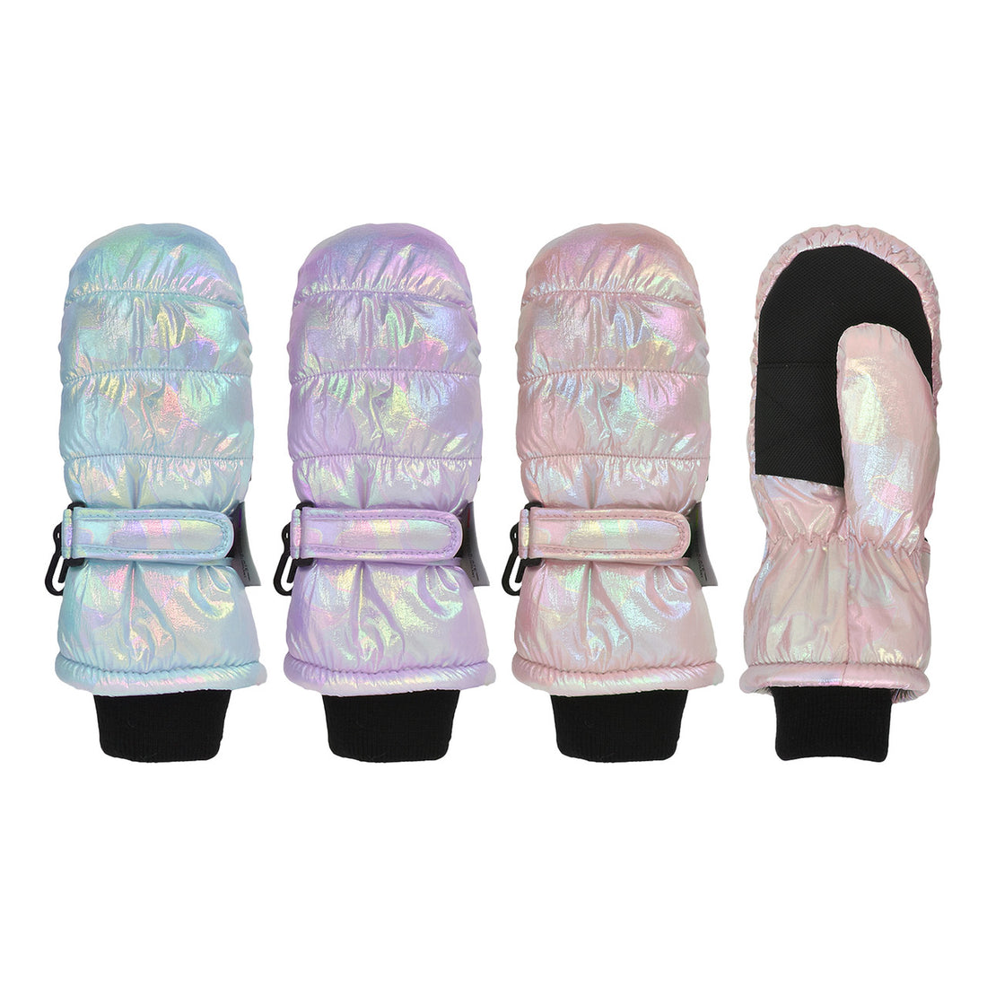 GIRLS IRIDESCENT QUILTED SKI MITTEN