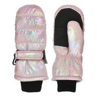 GIRLS IRIDESCENT QUILTED SKI MITTEN