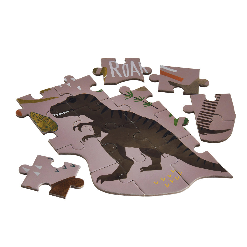 Dino 80pc "Dino" Shaped Jigsaw with Shaped Box