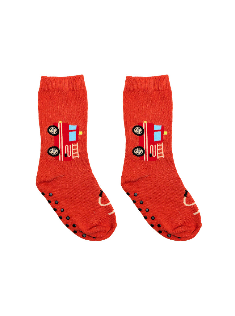 FIRE TRUCK 3D KIDS CREW SOCK