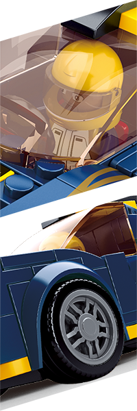 Car Club Building Brick Kit, LeMans Car (154 Pcs)