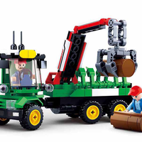 Farm Log Transporter Building Brick Kit (209 pcs)