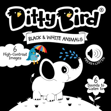 Ditty Bird Baby Sound Book: Black & White Animals