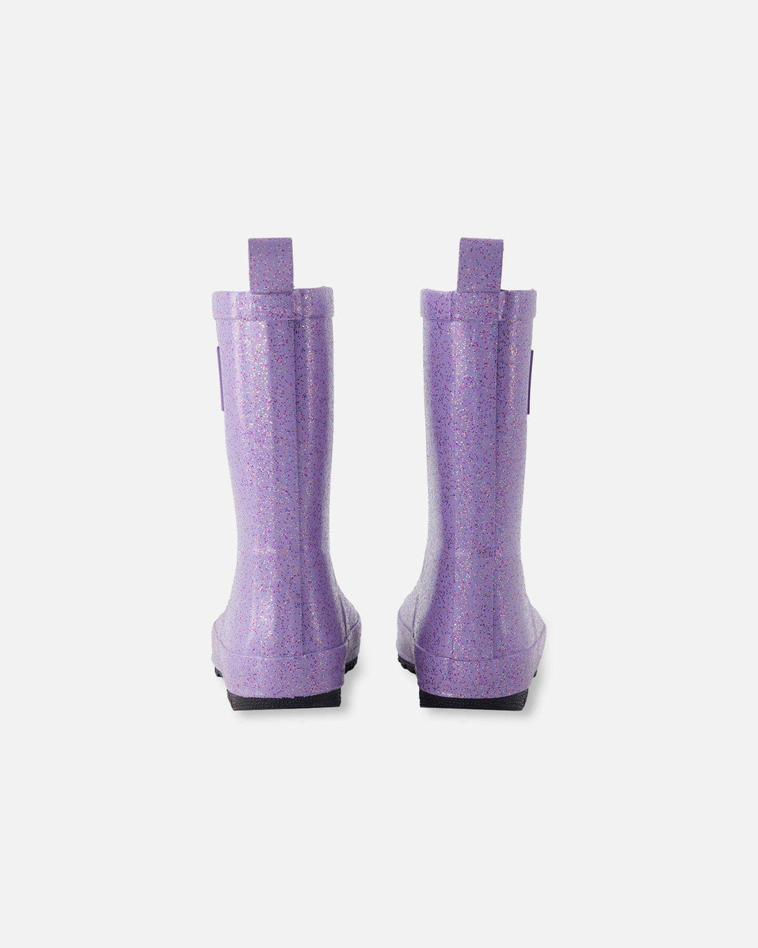 Rain Boots In Natural Rubber Purple Glitter