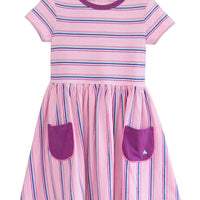 Everywhere Dress | Girls Short Sleeve Dress | Soft Dress [Strawberry Stripe]