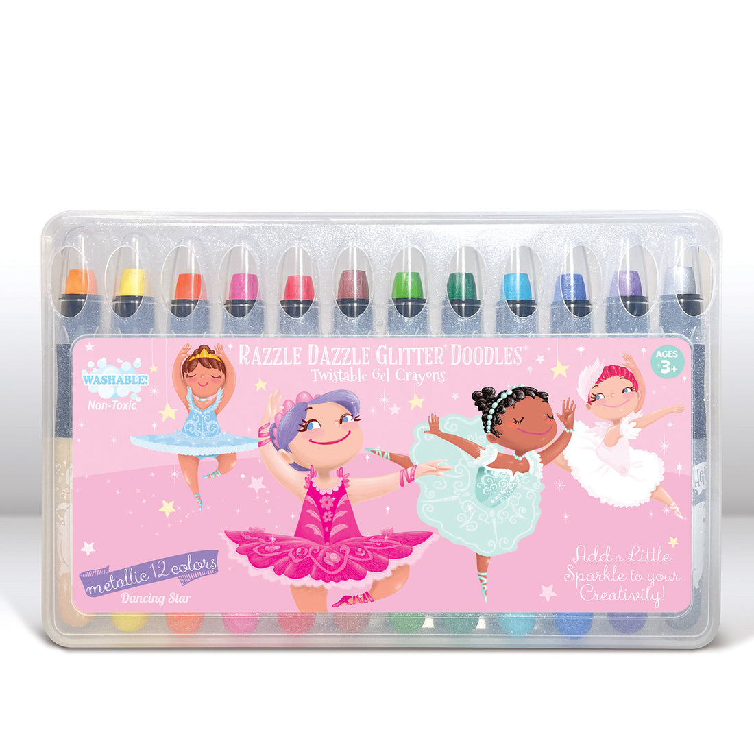 Glitter Doodle Gel Crayons- Dancing Star The Piggy Story