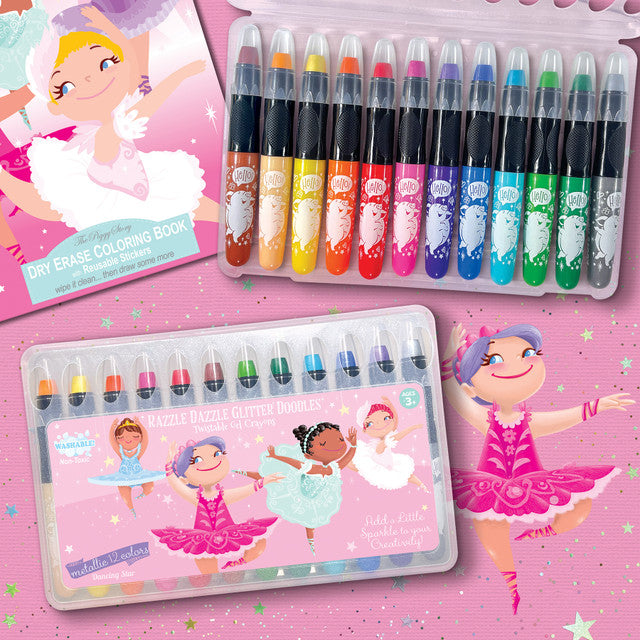Glitter Doodle Gel Crayons- Dancing Star The Piggy Story