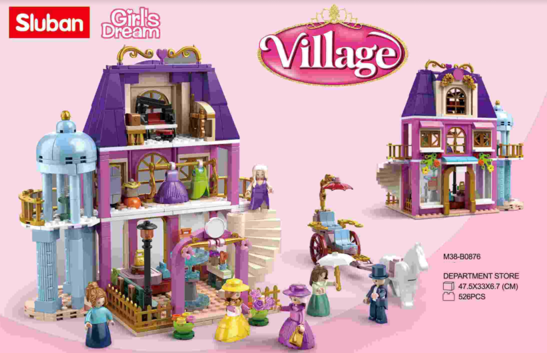 Girl's Village Department Store Building Brick Kit (526 pcs)