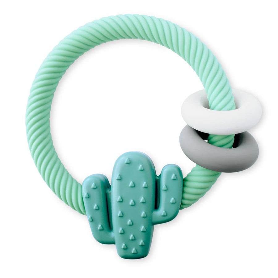 Ritzy Rattle™ Silicone Teether Rattles: Highland Cow
