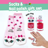 Kitty Nail & Socks Gift Set (4-7Y)