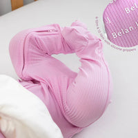 Ribbed Bamboo Footed Zipper Sleeper - Pastel Orchid