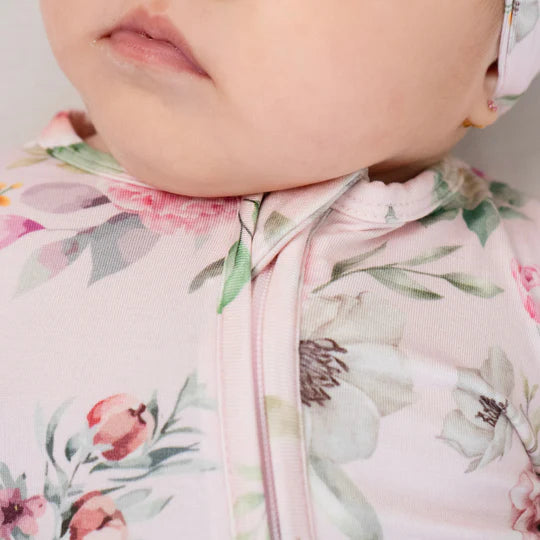 Footed Zipper Sleeper - Floral Bliss