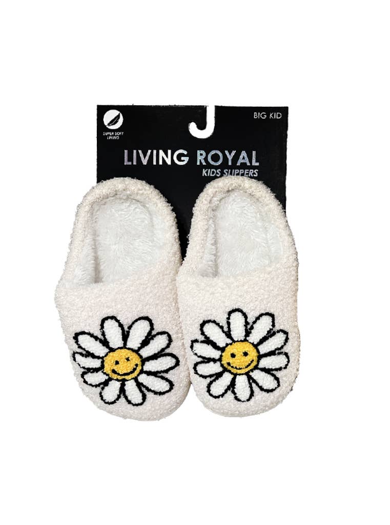 Indoor / Outdoor Slippers - Kids - Kitty Cat Faces - Cream