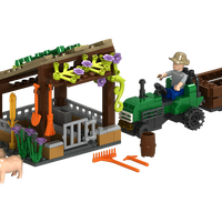 Pig Farm and Tractor Building Brick Kit (202 pcs)