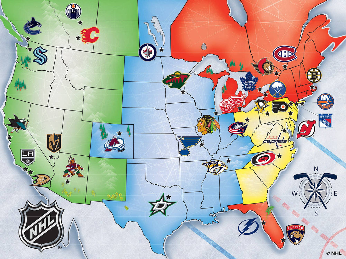 NHL - League Map 500 Piece Puzzle