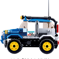 Car Club-Off-Road Building Brick Kit, Blue (146 Pcs)