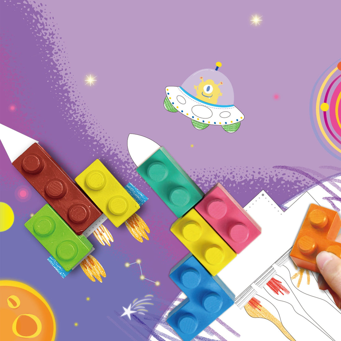 Blocks 'N Crayons - Space