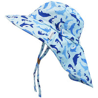Sun Hat with Neck Cape - Dolphin