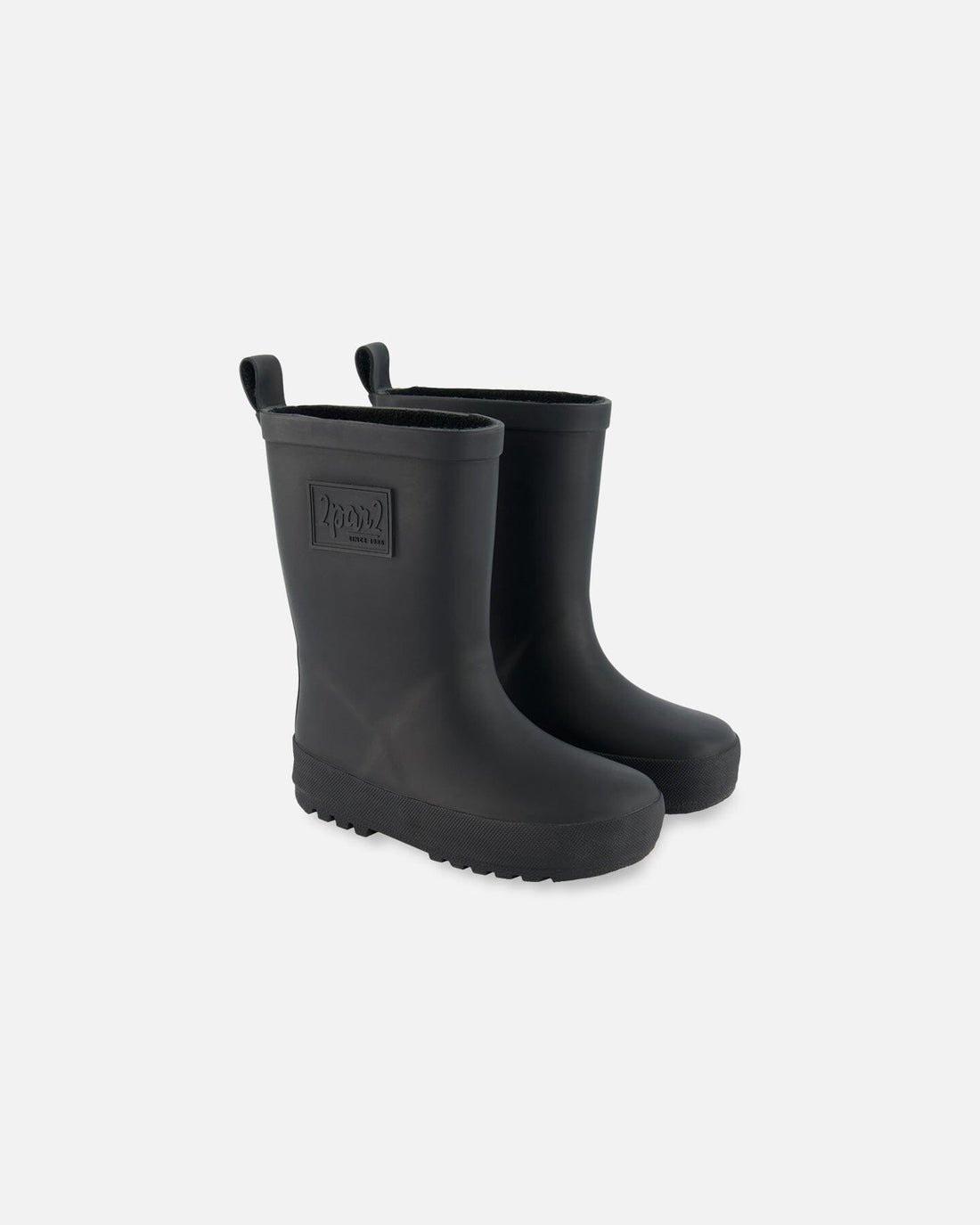 Rain Boots In Natural Rubber Black
